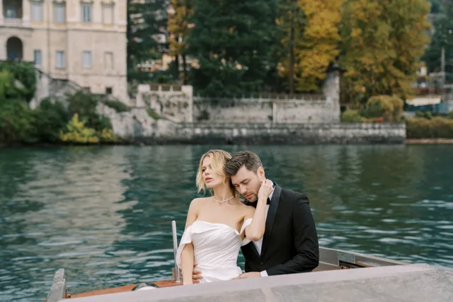 A couple together on a boat